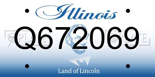 Q672069 Illinois License Plate