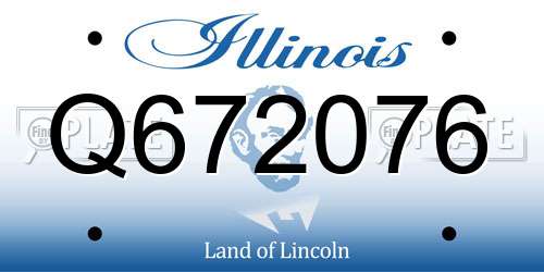 Q672076 Illinois License Plate