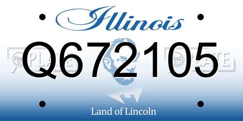 Q672105 Illinois License Plate