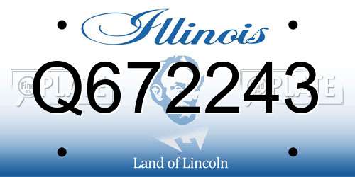 Q672243 Illinois License Plate