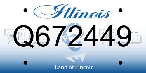 Q672449 Illinois License Plate