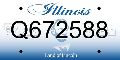 Q672588 Illinois License Plate