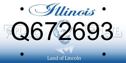 Q672693 Illinois License Plate
