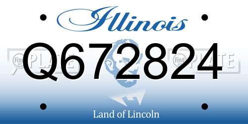 Q672824 Illinois License Plate