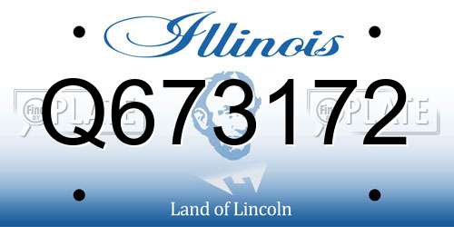 Q673172 Illinois License Plate