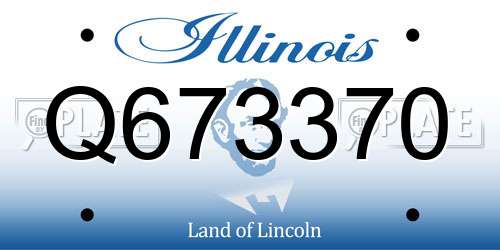 Q673370 Illinois License Plate