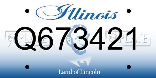 Q673421 Illinois License Plate