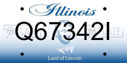 Q67342I Illinois License Plate