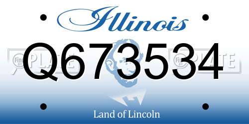 Q673534 Illinois License Plate
