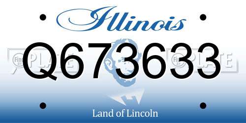 Q673633 Illinois License Plate