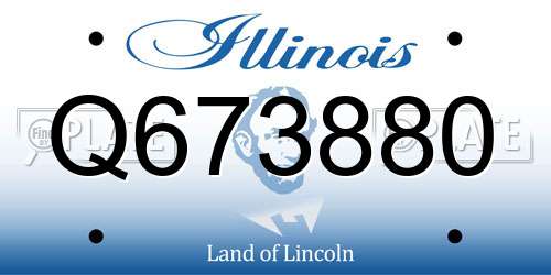 Q673880 Illinois License Plate