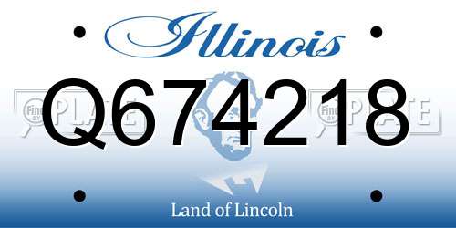 Q674218 Illinois License Plate