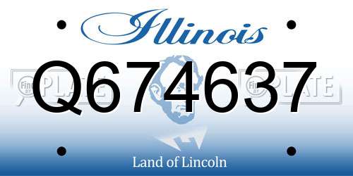 Q674637 Illinois License Plate