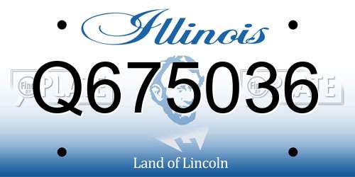 Q675036 Illinois License Plate