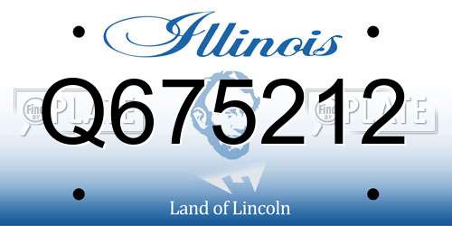 Q675212 Illinois License Plate