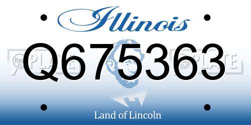 Q675363 Illinois License Plate
