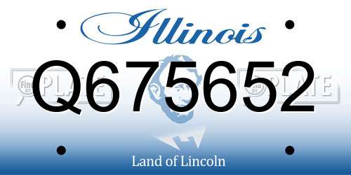 Q675652 Illinois License Plate