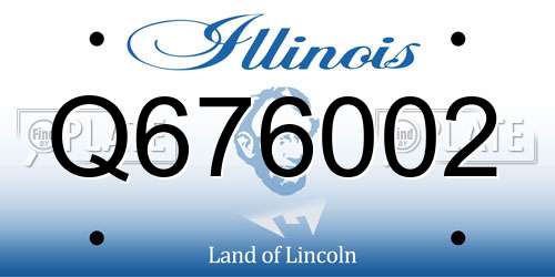 Q676002 Illinois License Plate