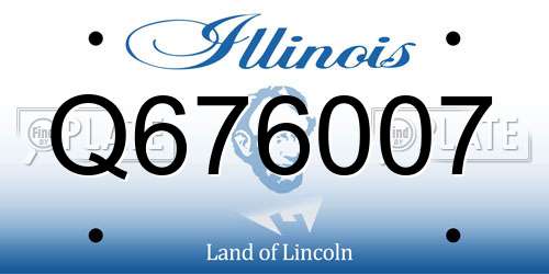 Q676007 Illinois License Plate