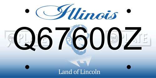 Q67600Z Illinois License Plate