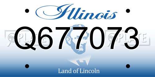 Q677073 Illinois License Plate