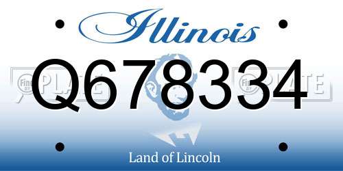 Q678334 Illinois License Plate