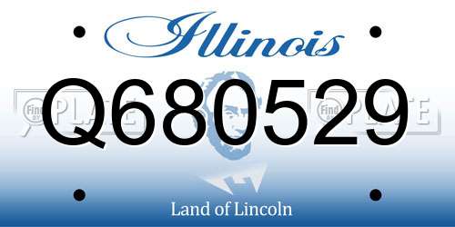 Q680529 Illinois License Plate
