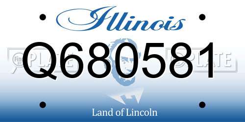 Q680581 Illinois License Plate