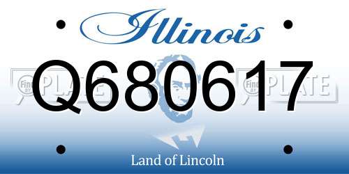 Q680617 Illinois License Plate