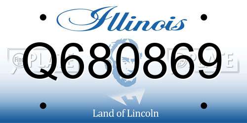 Q680869 Illinois License Plate