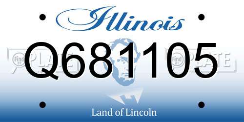 Q681105 Illinois License Plate