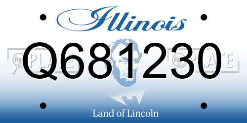 Q681230 Illinois License Plate