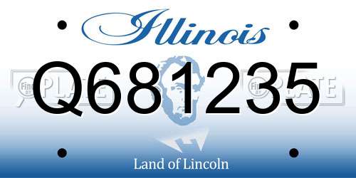 Q681235 Illinois License Plate