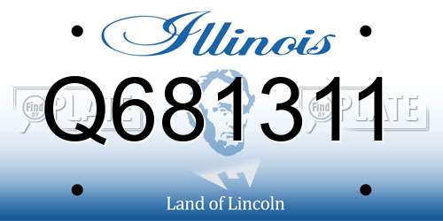 Q681311 Illinois License Plate