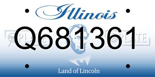 Q681361 Illinois License Plate