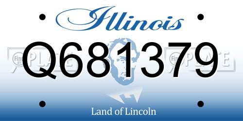 Q681379 Illinois License Plate