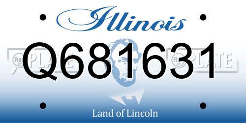 Q681631 Illinois License Plate