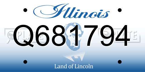 Q681794 Illinois License Plate