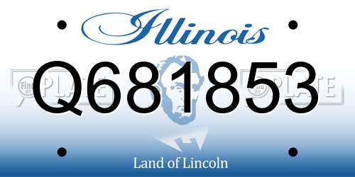 Q681853 Illinois License Plate