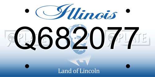 Q682077 Illinois License Plate
