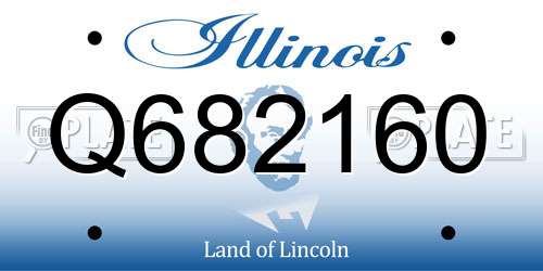 Q682160 Illinois License Plate