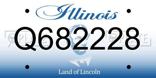 Q682228 Illinois License Plate