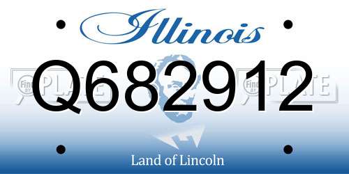 Q682912 Illinois License Plate