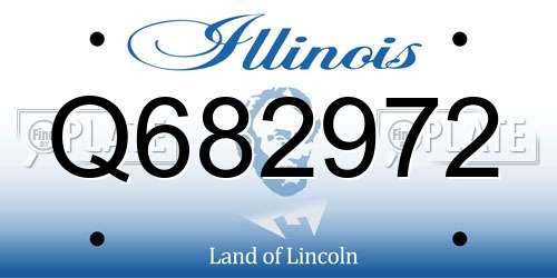 Q682972 Illinois License Plate