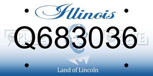 Q683036 Illinois License Plate