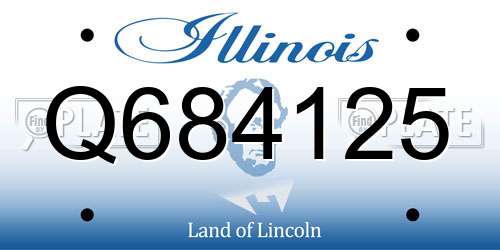 Q684125 Illinois License Plate