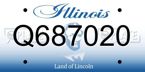 Q687020 Illinois License Plate