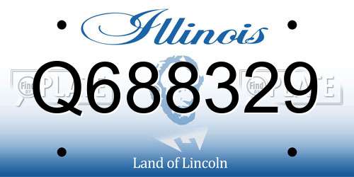 Q688329 Illinois License Plate