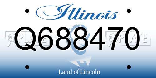 Q688470 Illinois License Plate