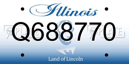 Q688770 Illinois License Plate